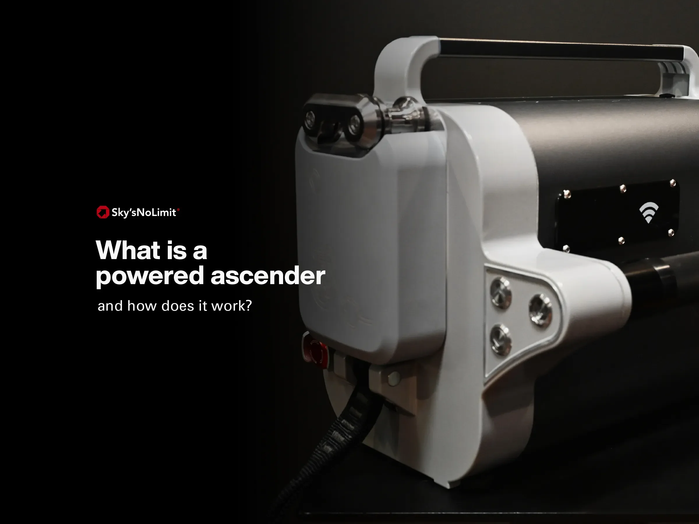 What is a powered ascender (power elevator) and how does it work?